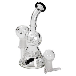 Black Leaf Glass Bong HoneyComb Oil + Hierbas