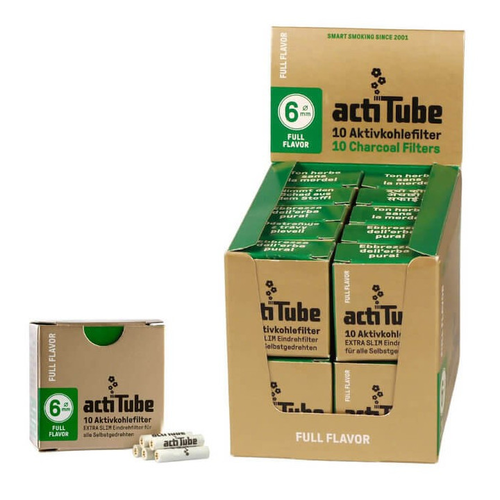 ActiTube Extra Slim | Comprar filtro de carbón activo para cannabis