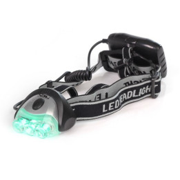 Linterna led verde con cinta cabeza