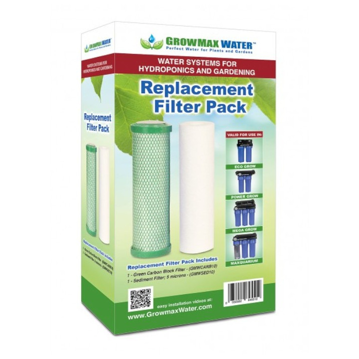 Pack de filtros de recambio para los filtros ECO, POWER, MEGA y MAXQUARIUM de GrowMax Water