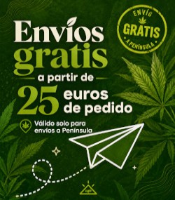 Envíos gratis a partir de 25 euros de pedido, solo Península